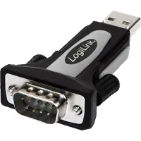 Logilink AU0034 (RS-232, 8.20 cm), Adaptateur données + vidéo, Gris, Noir
