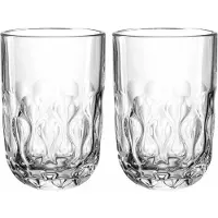 Leonardo Cappuccino Becher Gocce 2 380 ml, 2 Stück, Tasse, Transparent