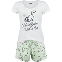 Simon´s Cat Pyjama de - Life Is Better With A Cat. - S - 3XL - pour Femme - multicolore - Taille S