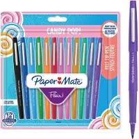 Paper Mate Flair Candy Pop Multicolor Capped Gel Medium Tip Pen 12 Units Multicolore Enfants