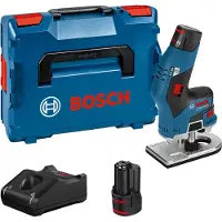 Bosch Powertools GKF 12V-8 Affleureuse sans-fil Professional en Coffret L-Boxx + 2x Batteries 3,0 Ah + Chargeur rapide GAL 1230 CV
