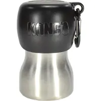 Kong Gourde en acier inoxydable noire H2O env. 270 ml, pour chien