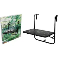 Ambiance Folding Balcony Table Argenté 60 x 43 cm