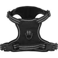 vidaXL Harnais réfléchissant pour chien Réglable Noir L