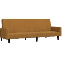 vidaXL Canapé-lit 2 places marron velours