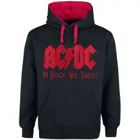 AC/DC Sweat-shirt à capuche de - In Rock We Trust - S - 5XL - pour Homme - noir/rouge - Taille XXL