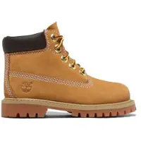 Timberland unisex pour enfant. TB1128097131 Premium 6 terproof Boot bottes en cuir jaune (25.5), Plat, Lacets, Casuel, mode enfantine