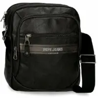 Pepe Jeans unisex. 7815731 Sac à bandoulière Horley pour tablette, deux compartiments, noir (OSFA), Casuel, Polyester