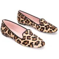 Pretty ballerinas pour femme. 42165 Mocassins en cuir imprimé animal Faye (37), Plat, Aucun, Casuel