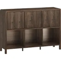 En.casa Buffet 'Lukkodso' avec 3 portes et 6 compartiments 77 x 110 x 30 cm imitation noyer
