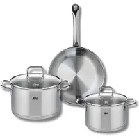 Elo Ensemble de 1 Poêle de cuisson 24 cm et 2 faitouts 16 et 20 cm Profi Citrin