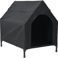 vidaXL Maison pour animaux, noire, 110 x 75 x 90 cm, en acier