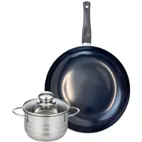 Elo Ensemble de 1 Poêle de cuisson 28 cm et 1 faitout 14 cm Prima Brillant