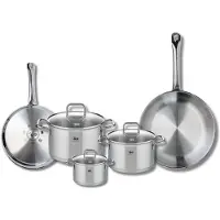 Elo Set de 2 Poêles de cuisson 24 et 28 cm et 3 faitouts 12, 16 et 20 cm Profi Citrin
