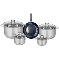 Elo Ensemble de 1 Poêle de cuisson 20 cm et 4 faitouts 12, 14, 20 et 24 cm Prima Brillant