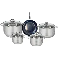 Elo Ensemble de 1 Poêle de cuisson 20 cm et 4 faitouts 14, 16, 20 et 24 cm Prima Brillant
