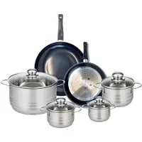 Elo Ensemble de 2 Poêles de cuisson 24 et 28 cm et 4 faitouts 12, 14, 16 et 24 cm Prima Brillant