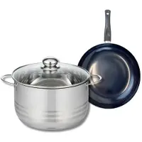 Elo Ensemble de 1 Poêle de cuisson 20 cm et 1 faitout 24 cm Prima Brillant