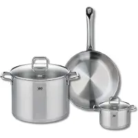 Elo Ensemble de 1 Poêle de cuisson 28 cm et 2 faitouts 14 et 26 cm Profi Citrin