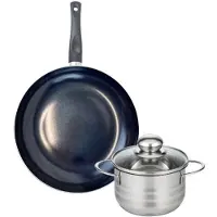 Elo Ensemble de 1 Poêle de cuisson 20 cm et 1 faitout 12 cm Prima Brillant