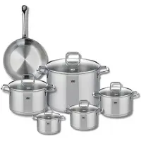 Elo Ensemble de 1 Poêle de cuisson 24 cm et 5 faitouts 12, 14, 16, 20 et 26 cm Profi Citrin