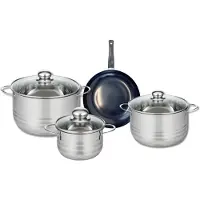 Elo Ensemble de 1 Poêle de cuisson 20 cm et 3 faitouts 16, 20 et 24 cm Prima Brillant