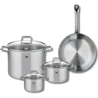 Elo Ensemble de 1 Poêle de cuisson 28 cm et 3 faitouts 14, 16 et 26 cm Profi Citrin