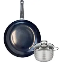 Elo Ensemble de 1 Poêle de cuisson 32 cm et 1 faitout 16 cm Prima Brillant