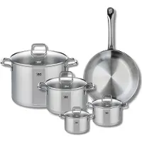 Elo Ensemble de 1 Poêle de cuisson 28 cm et 4 faitouts 12, 14, 20 et 26 cm Profi Citrin