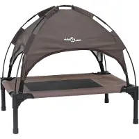 vidaXL Lit pour chien marron 62 x 48 x 61 cm en acier