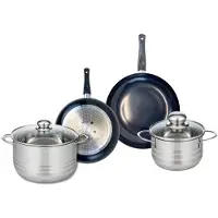 Elo Ensemble de 2 Poêles de cuisson 20 et 24 cm et 2 faitouts 16 et 20 cm Prima Brillant