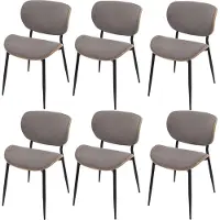 Mendler Chaise de salle à manger -O45 (lot de 6)