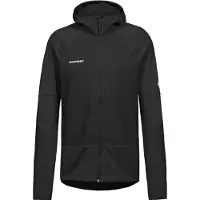 Mammut - Veste intermédiaire d'escalade extensible et résistante - Massone ML Hooded Jacket Men Black - Taille XL - Noir