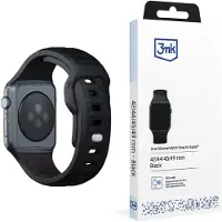3MK Silicone Watch Strap czarny/black dla Apple Watch 42/44/45/49mm (Acier inoxydable, Silicone), Sangles de montre, Noir