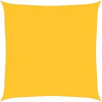 vidaXL Voile d'ombrage 160 g/m² carré jaune 6x6 m PEHD