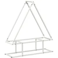 vidaXL Étagère à bois de chauffage Blanc 80x25x90 cm Acier laminé à froid