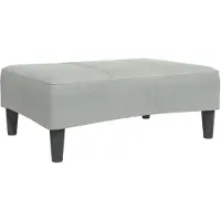 vidaXL Repose-pied gris clair 77x55x31 cm velours