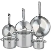 Elo Ensemble de 3 Poêles de cuisson 24, 28 et 32 cm et 3 faitouts 16, 20 et 26 cm Profi Citrin