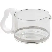 Fackelmann 2002350 Verseuse À Café Pour Cafetière Philips Confort Blanche, Verseuse Cafetière Philips, Verseuse À Café 12 Tasses, Plastique, Verre