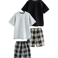 Next Pyjama beige foncé / gris / noir