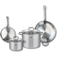 Elo Ensemble de 2 Poêles de cuisson 24 et 32 cm et 2 faitouts 20 et 26 cm Profi Citrin