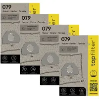 Top Filter Lot de 4 packs de 2 sacs aspirateur 64079 Tornado et Kärcher TopFilter Premium