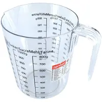 Autre Zenker 008811 Verre Doseur Avec Anse, Verre Mesureur, Verre Gradué, Verre Doseur Gradué, Plastique, Transparent, 17 X 15,5 X 11,7 Cm