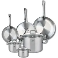 Elo Ensemble de 3 Poêles de cuisson 24, 28 et 32 cm et 3 faitouts 14, 16 et 26 cm Profi Citrin