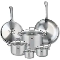 Elo Ensemble de 2 Poêles de cuisson 28 et 32 cm et 4 faitouts 12, 14, 20 et 26 cm Profi Citrin