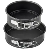 Zenker 9916450 Lot De 2 Mini Moules À Manqué, Moule 16 Cm Et Moule 12 Cm, Mini Moule Rond, Moule À Manqué À Charnière, Moule À Gâteau, Acier Inoxydable, Noir, 12 Cm Et 16 Cm