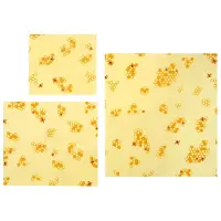 Fackelmann Set de 3 emballages en cire d'abeille Nature