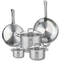 Elo Ensemble de 2 Poêles de cuisson 28 et 32 cm et 3 faitouts 14, 20 et 26 cm Profi Citrin