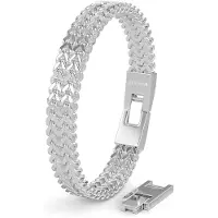 SERASAR Bracelet 'Edelstahlarmband "Franco"' argent