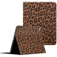 Selencia Coque tablette Sabi avec imprimé léopard Apple iPad 11 (2025) 11 pouces A16 / iPad 10 (2022) 10.9 pouces - Mocha Brown